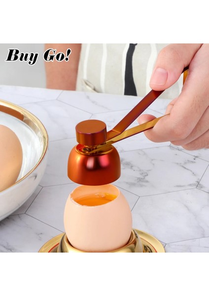 1 Adet Gümüş Tarzı 1 Adet Yumurta Makası Paslanmaz Çelik Haşlanmış Yumurta Topper Kabuk Kesici Tokmağı Ham Yumurta Kraker Ayırıcı Yumurta Açacağı Mutfak Gereçleri (Yurt Dışından) fırsatları