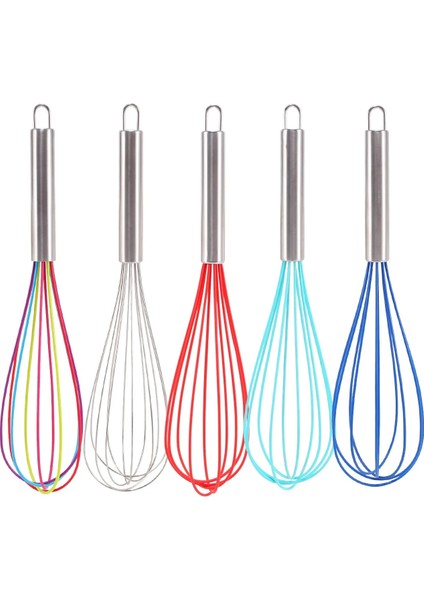 Mavi 10 Inç Tarzı Ajoyous Inç Renkli Yumurta Çırpma Paslanmaz Çelik Yumurta Çırpma Mutfak Tel Balon Çırpma Süt Yumurta Çırpıcı Karıştırma Mikser Aracı (Yurt Dışından)