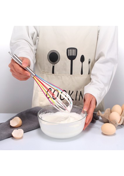 Mavi 10 Inç Tarzı Ajoyous Inç Renkli Yumurta Çırpma Paslanmaz Çelik Yumurta Çırpma Mutfak Tel Balon Çırpma Süt Yumurta Çırpıcı Karıştırma Mikser Aracı (Yurt Dışından)