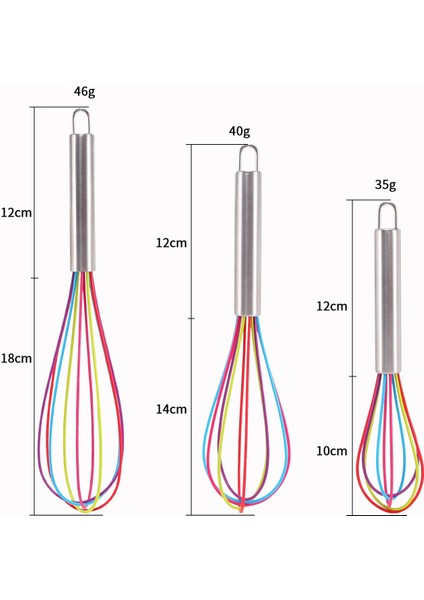 Mavi 10 Inç Tarzı Ajoyous Inç Renkli Yumurta Çırpma Paslanmaz Çelik Yumurta Çırpma Mutfak Tel Balon Çırpma Süt Yumurta Çırpıcı Karıştırma Mikser Aracı (Yurt Dışından)