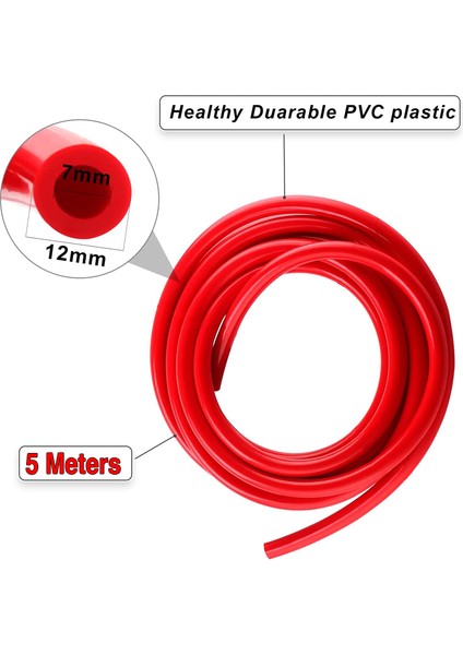 Kırmızı Stil 7mm Id, Bira Şarap Yapımı Için 5 Metre Uzunluk Esnek Pvc Boru, Yüksek Anti-Basınç Mukavemetli Zanaat Bira Içecek Dispenseri Gaz Hattı (Yurt Dışından) modelleri