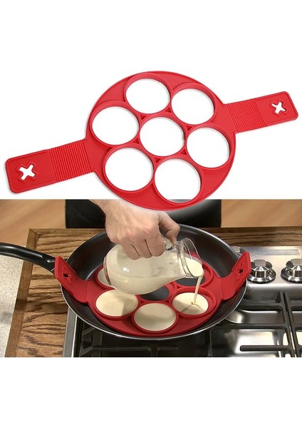 Kalp Tarzı Kızarmış Yumurta Kalıbı Gözleme Kalıbı Makinesi Silikon Yapışmaz Basit Çalışma Gözleme Omlet Kalıbı Mutfak Aksesuarları Formları (Yurt Dışından)