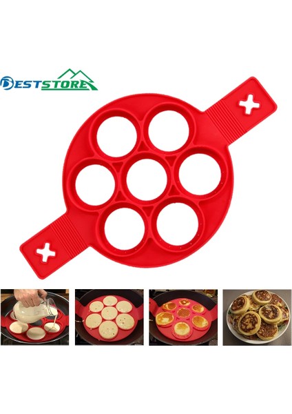 Kalp Tarzı Kızarmış Yumurta Kalıbı Gözleme Kalıbı Makinesi Silikon Yapışmaz Basit Çalışma Gözleme Omlet Kalıbı Mutfak Aksesuarları Formları (Yurt Dışından)