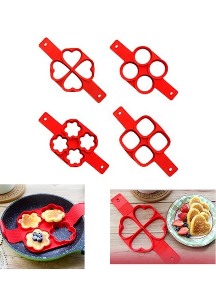 Kalp Tarzı Kızarmış Yumurta Kalıbı Gözleme Kalıbı Makinesi Silikon Yapışmaz Basit Çalışma Gözleme Omlet Kalıbı Mutfak Aksesuarları Formları (Yurt Dışından)