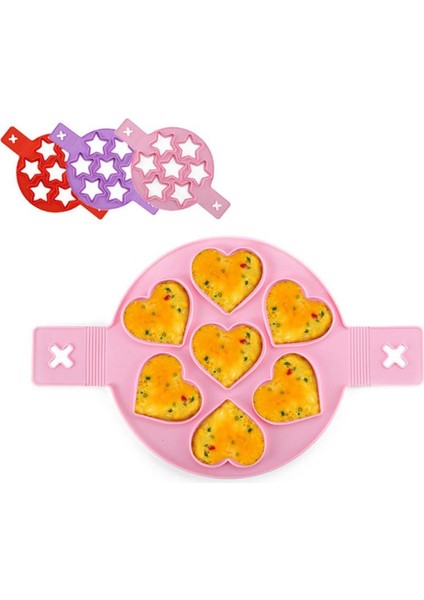 Kalp Pembe Tarzı Kızarmış Yumurta Gözleme Makinesi Yapışmaz Pişirme Aracı Yuvarlak Kalp Gözleme Makinesi Yumurta Ocak Tava Çevirme Yumurta Kalıp Mutfak Pişirme Aksesuarları (Yurt Dışından)