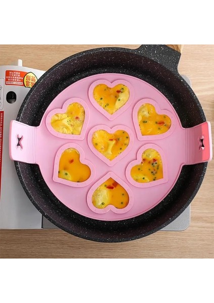 Kalp Pembe Tarzı Kızarmış Yumurta Gözleme Makinesi Yapışmaz Pişirme Aracı Yuvarlak Kalp Gözleme Makinesi Yumurta Ocak Tava Çevirme Yumurta Kalıp Mutfak Pişirme Aksesuarları (Yurt Dışından)