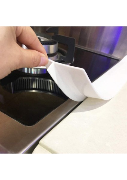 Şeffaf-30 Inç Tarzı Mutfak Soba Kapağı Boşluk Kapağı Silikon Kauçuk T-Şekilli Sızdırmazlık Bandı Mutfak Yağı-Gaz Yarık Dolgu Mutfak Gadget (Yurt Dışından) indirimleri