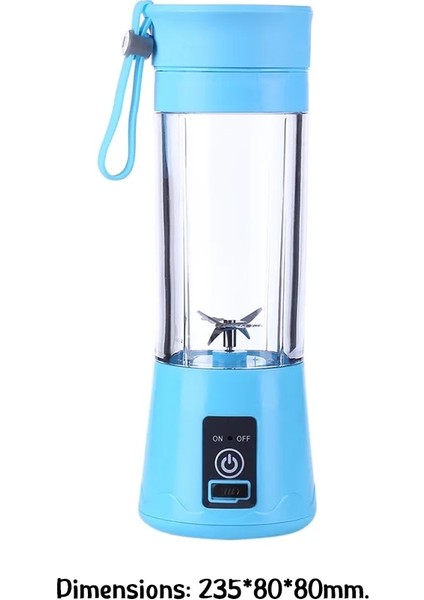 Mavi Stil Taşınabilir Blender USB Mikser Elektrikli Meyve Sıkacağı Makinesi Smoothie Blender Mini Mutfak Robotu Kişisel Blender Meyve Suyu Karıştırıcıları (Yurt Dışından)