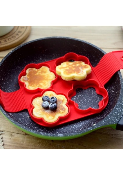 Kalp Tarzı 1 Adet Silikon Yapışmaz Fantastik Yumurta Gözleme Makinesi Yüzük Mutfak Pişirme Omlet Kalıpları Flip Ocak Yumurta Halkası Kalıp (Yurt Dışından)