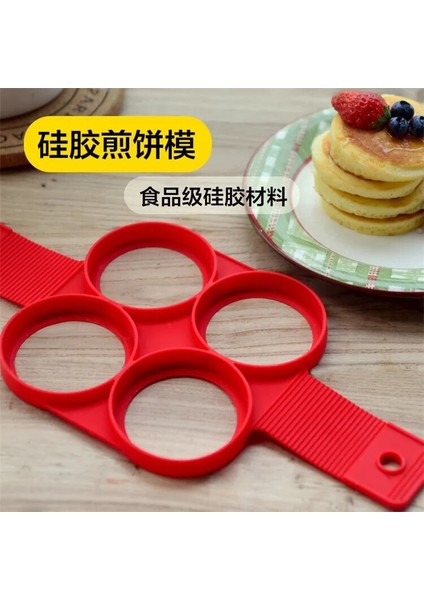 Kalp Tarzı 1 Adet Silikon Yapışmaz Fantastik Yumurta Gözleme Makinesi Yüzük Mutfak Pişirme Omlet Kalıpları Flip Ocak Yumurta Halkası Kalıp (Yurt Dışından)