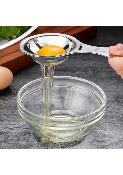 Gümüş Tarzı Paslanmaz Çelik Yumurta Akı Ayırıcı Aracı Yumurta Sarısı Filtresi Mutfak Aksesuarları Ayırıcı Huni Kaşık Yumurta Ayırıcı Aracı (Yurt Dışından) fırsatları