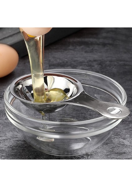 Gümüş Tarzı Paslanmaz Çelik Yumurta Akı Ayırıcı Aracı Yumurta Sarısı Filtresi Mutfak Aksesuarları Ayırıcı Huni Kaşık Yumurta Ayırıcı Aracı (Yurt Dışından) indirimleri