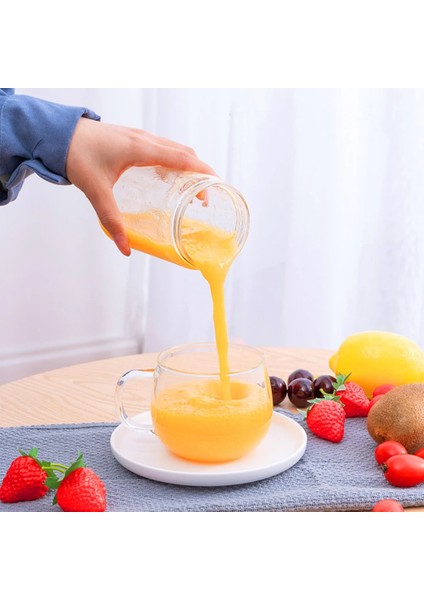 Beyaz 4 Bıçak Stili 400ML -Blade USB Şarj Edilebilir Taşınabilir Elektrikli Sıkacağı Şişe Meyve Blender Mikser Abs Hızlı Blender Meyve Suyu Fincan Mutfak Robotu (Yurt Dışından)