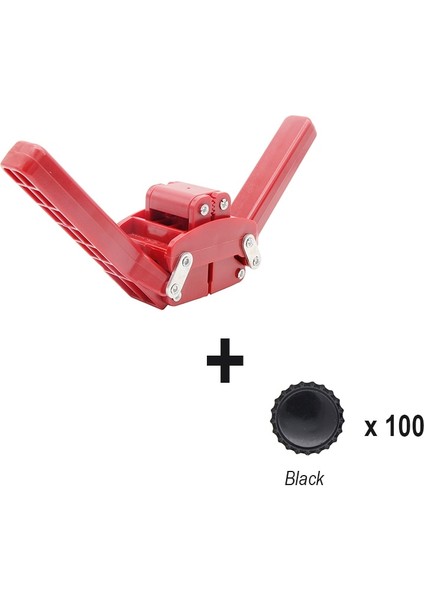 Şeffaf Yeşil Stil Manuel Şişe Kapağı Taç Kapakları Kiti 15 Farklı Renk Taç Kapakları Homebrew Şişeleme Ekipmanı (Yurt Dışından) fiyatları