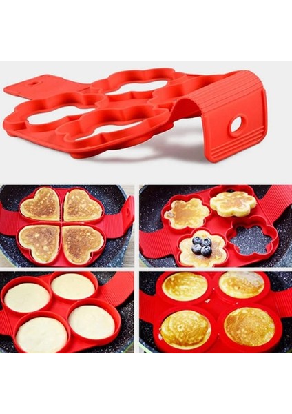 Kare Tarzı Kızarmış Yumurta Kalıbı Gözleme Makinesi Kalıp Yumurta Şekillendirici Omlet Yapışmaz Pişirme Aracı Pan Flip Yumurta Halka Kalıp Mutfak Alet Aksesuarları (Yurt Dışından)