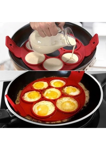 Kare Tarzı Kızarmış Yumurta Kalıbı Gözleme Makinesi Kalıp Yumurta Şekillendirici Omlet Yapışmaz Pişirme Aracı Pan Flip Yumurta Halka Kalıp Mutfak Alet Aksesuarları (Yurt Dışından)