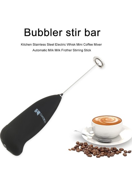 Elektrikli Süt Köpürtücü El Köpürtücü Kahve Makinesi Yumurta Çırpıcı Cappuccino Karıştırıcı Mini Otomatik Blender Mutfak Çırpma Aracı (Yurt Dışından)