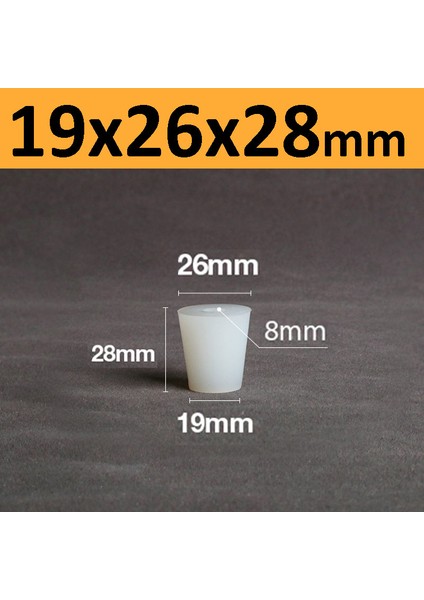 19X26X28 mm Delikli Stil 4 Adet Silikon Katı Fiş Fermentör Kapağı Kauçuk Tıpa Delikli Laboratuvar Durdurucu Vana Asit ve Alkali Dayanıklı Demleme Şarap Tıpaları (Yurt Dışından)
