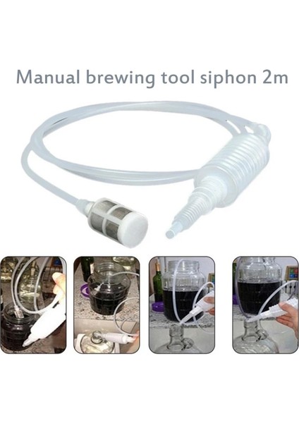Beyaz Stil 2 Milyon 2m Yeni Ev Bira Sifon Hortumu Şarap Bira Yapma Aracı Bira Mutfak Şarap Distile Filtre Tüp Gıda Sınıfı Malzemeler (Yurt Dışından) fiyatları