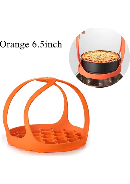 Turuncu 6.5 Inç Tarzı Instant Pot 3qt, 6qt ve 8qt ve Diğer Marka Düdüklü Tencereler ile Uyumlu Silikon Sling Lifter Mutfak Aksesuarları (Yurt Dışından)