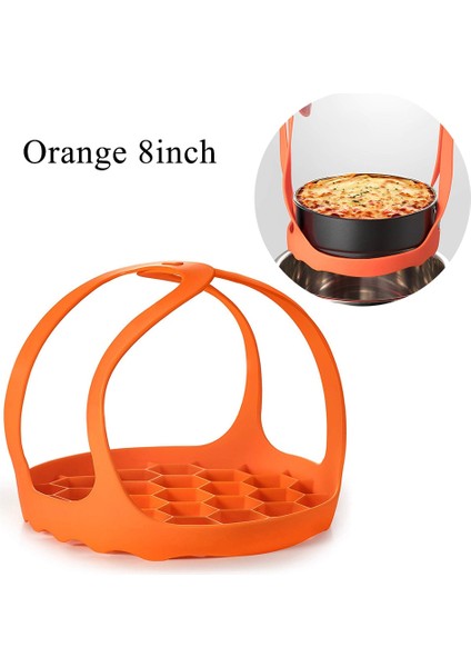 Turuncu 6.5 Inç Tarzı Instant Pot 3qt, 6qt ve 8qt ve Diğer Marka Düdüklü Tencereler ile Uyumlu Silikon Sling Lifter Mutfak Aksesuarları (Yurt Dışından)