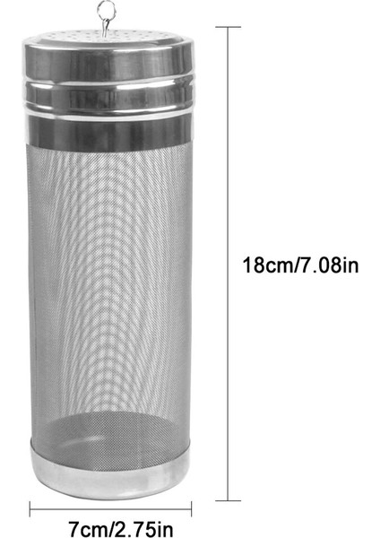 Gümüş Tarzı Paslanmaz Bira Fıçısı Kuru Umutlu 7X18CM Hazne Örümcek Süzgeç Ev Brew Hop Mesh Filtre (Yurt Dışından)