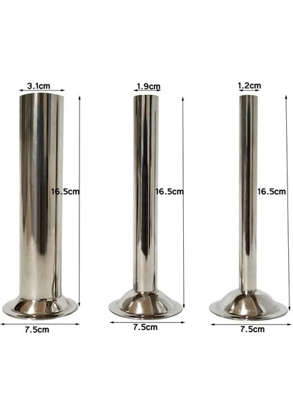 7.5cm X1.2 1.9 3.1cm Stili 4 Adet Paslanmaz Çelik Gıda Güvenli Sınıf Sosis Doldurma Tüpleri Huniler Nozullar Yedek Parça Doldurma Tüpü (Yurt Dışından)