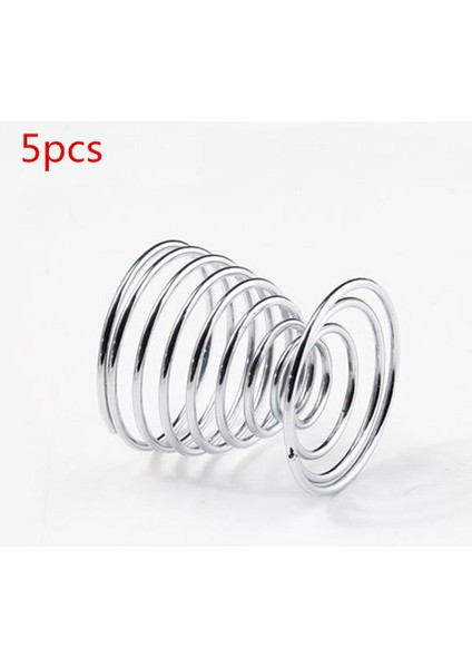 5 Adet Tarzı Stainelss Çelik Yaylı Tel Tepsi Yumurtalık Haşlanmış Yumurta Tutucu Stand Depolama Metal Yumurtalık Spiral Yaylı Tutucu Mutfak Kahvaltı (Yurt Dışından)