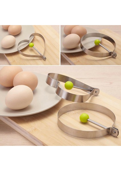 Koyu Haki Stili Paslanmaz Çelik Pişirme Şekillendirici Kalıp Kızarmış Yumurta Tava Gözleme Yıldız Halka Daire Kalıp Kalp Şekli Kitchentools Aksesuarları (Yurt Dışından) fiyatları