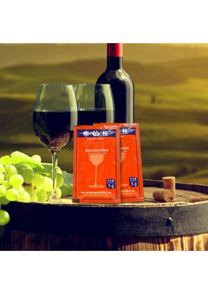 Kırmızı Stil Şarap Mayası Ev Bira Saccharomyces Cerevisiae Şarap Mayası 5g F kg Üzüm Alkol Aktif Kuru Maya Likör Yapıcı (Yurt Dışından) fırsatları