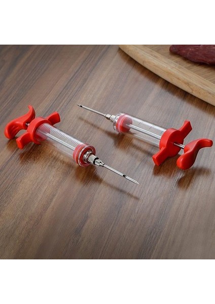 3need1şırınga 2fırça Stili Gıda Sınıfı Pp Paslanmaz Çelik Iğneler Baharat Şırınga Seti Barbekü Et Lezzet Enjektörü Mutfak Sosu Marinade Şırınga Aksesuarı (Yurt Dışından)