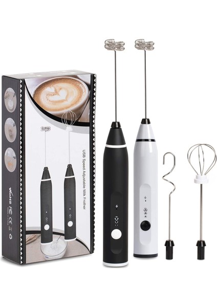 Siyah Yumurta Çırpıcı Stili Yumurta Çırpıcı Çırpma Elektrikli USB Süt Köpürtücü Kahve Cappuccino Bebek Maması Blender Mikser Için El Şarj Edilebilir Köpük Makinesi (Yurt Dışından)