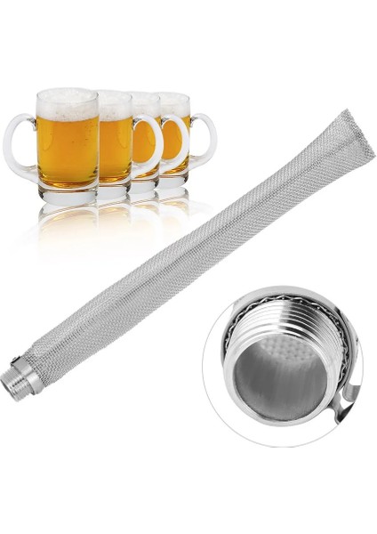 6 Inç Tarzı Yeniden Kullanılabilir Paslanmaz Çelik Bira Filtre Tüp Bira Su Isıtıcısı Bazuka Ekran Ev Aletleri Çok Işlevli Örgü Süzgeç Şarap Ipliği Tun (Yurt Dışından) fiyatları