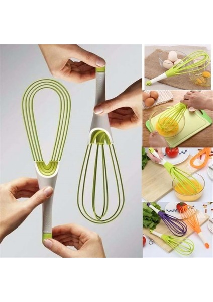 Turuncu Tarzı Çok Fonksiyonlu Döner Manuel Yumurta Çırpıcı Mikser Mini Plastik Mutfak Yumurta Çırpma Fırında Aracı Yumurta Karıştırıcı Silikon Çevre Dostu (Yurt Dışından)