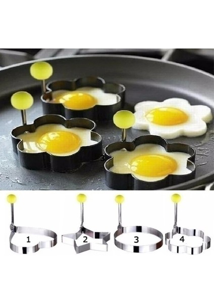 No.2 Tarzı Paslanmaz Çelik Kızarmış Yumurta Şekillendirici Kalıp Gözleme Kalıbı Yaratıcı Kek Taşlama Aracı Opp Kızarmış Yumurta Makinesi Pişirme Mutfak Aletleri (Yurt Dışından)