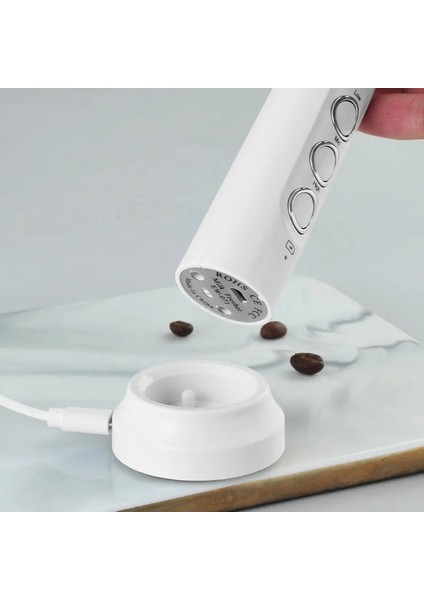Siyah Stil 3 Hız Mutfak Süt Köpürtücü Yumurta Çırpma Elektrikli Blender Meyve Sebze Suyu Gıda Karıştırıcı USB Şarj Edilebilir Taşınabilir El Karıştırıcıları (Yurt Dışından)