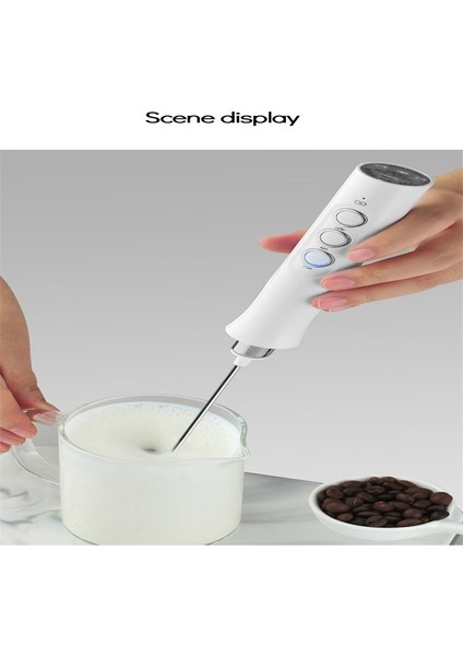 Siyah Stil 3 Hız Mutfak Süt Köpürtücü Yumurta Çırpma Elektrikli Blender Meyve Sebze Suyu Gıda Karıştırıcı USB Şarj Edilebilir Taşınabilir El Karıştırıcıları (Yurt Dışından)