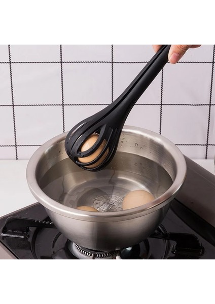 Siyah Stil Yeni Yaratıcı Mutfak Aksesuarları Çok Fonksiyonlu Çırpma Yumurta Tuzak Gıda Maşa El Yumurta Çırpıcı Ev Pişirme Araçları Mutfak (Yurt Dışından)