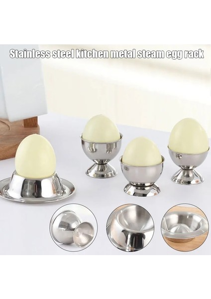 NO.1017 Stili Yumurtalık Yumurta Tepsisi Paslanmaz Çelik Yumuşak Haşlanmış Yumurta Bardakları Tutucu Stand Bulaşık Makinesinde Güvenli Yumurta Aletleri Mutfak Aletleri Alet (Yurt Dışından) fiyatları