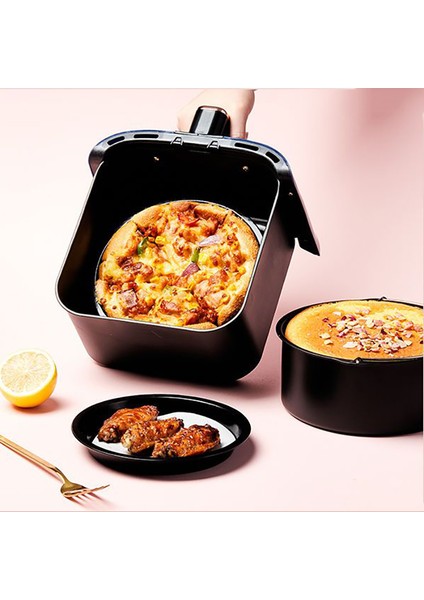 8 Inç Tarzı 1 Adet Inç Yuvarlak Kek Teneke Yapışmaz Pişirme Aksesuarları Tepsi Kalıp Karbon Çelik Bakeware Hava Fritöz Sepeti Kolları ile Araçları (Yurt Dışından) fırsatları