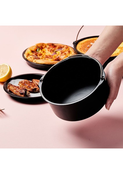 8 Inç Tarzı 1 Adet Inç Yuvarlak Kek Teneke Yapışmaz Pişirme Aksesuarları Tepsi Kalıp Karbon Çelik Bakeware Hava Fritöz Sepeti Kolları ile Araçları (Yurt Dışından) indirimleri