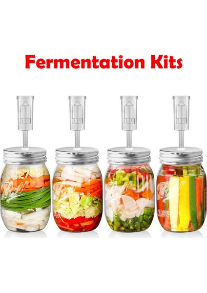 70 mm Tarzı Geniş Ağızlı Kavanoz Seti Fermantasyon Kapaklı ve Hava Kilidi Ev Mutfak Gereçleri AC889 (Yurt Dışından) modelleri