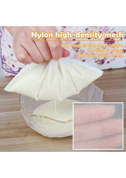 20X30CM Stili 500 Mesh-25 Mikron Yeniden Kullanılabilir Ev Bira Bira Süzgeç Çanta Mikron Naylon Süzme Çanta Ince Örgü Şarap Yapımı Filtre Torbası Gıda Fındık Sütü Soğuk Demlemek Için (Yurt Dışından) fırsatları