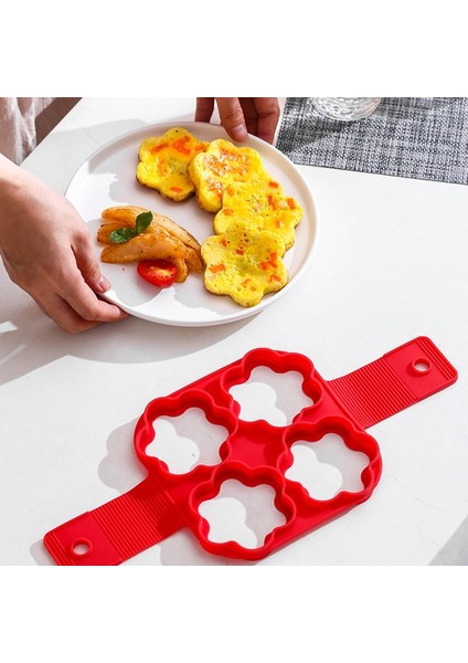 7-Kırmızı-Yıldız Stili Atucoho Silikon Yapışmaz Fantastik Yedi Delik Yumurta Gözleme Makinesi Yüzük Mutfak Pişirme Omlet Kalıpları Flip Ocak Yumurta Halkası Kalıp (Yurt Dışından) fiyatları