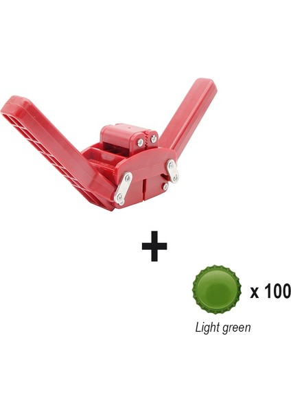 Açık Yeşil Kapaklar Stili Manuel Şişe Kapağı Taç Kapakları Kiti 15 Farklı Renk Taç Kapakları Homebrew Şişeleme Ekipmanı (Yurt Dışından)