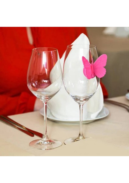 No.2 Tarzı Silikon Kelebek Parti Şarap Cam Marker Charms Içme Buddy Kupası Tanımlama Kupası Tanımlayıcı Bardak Etiketleri Etiket Işaretleri (Yurt Dışından) fırsatları