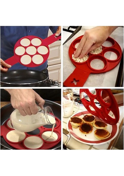4-Çiçek Tarzı Mutfak Gözleme Kalıbı Kızarmış Yumurta Makinesi Kalıp Yapışmaz Gözleme Makinesi Silikon Pişirme Omlet Kalıbı Mutfak Aracı (Yurt Dışından) indirimleri