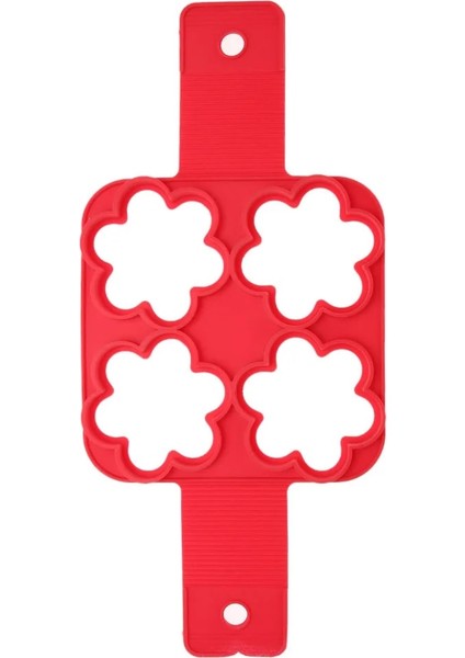 Çiçek 4 Delik Stili Gözleme Makinesi Yapışmaz Pişirme Aracı Yumurta Halkası Dairesel Silikon Kalıp Tava Omlet Kalıp Mutfak Aksesuarı Delik (Yurt Dışından)