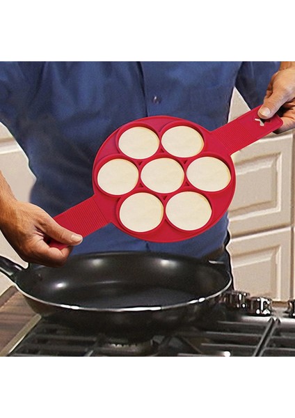 Çiçek 4 Delik Stili Gözleme Makinesi Yapışmaz Pişirme Aracı Yumurta Halkası Dairesel Silikon Kalıp Tava Omlet Kalıp Mutfak Aksesuarı Delik (Yurt Dışından) indirimleri