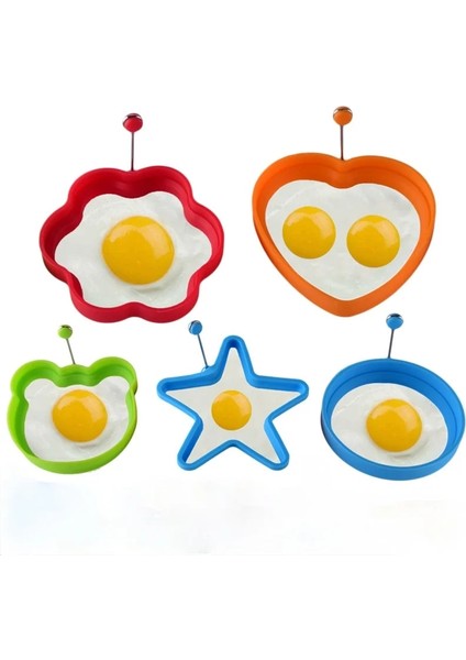 E Rastgele Renk Stili Çeşitli Şekiller Silikon Kızarmış Yumurta Gözleme Kalıbı Omlet Yumurta Kalıbı Yemek Pişirmek Için Kahvaltı Kızartma Tavası Fırın Mutfak (Yurt Dışından) fırsatları